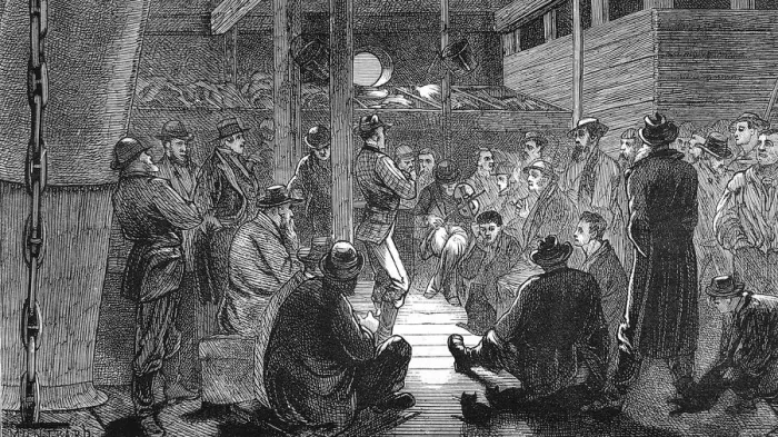 Framed Print : The Bachelors accomodation on the emigrant ship, Indus, 1 Framed Print : The Bachelors accomodation on the emigrant ship, Indus, 1