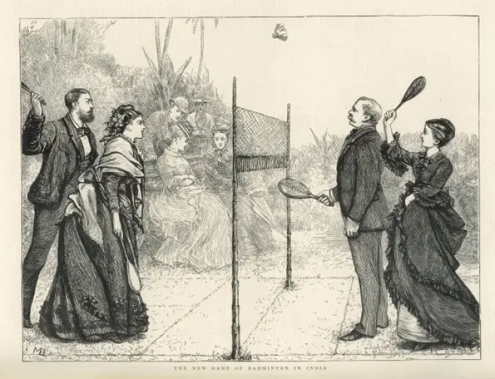 Framed Print : Badminton in India 1874 Framed Print : Badminton in India 1874