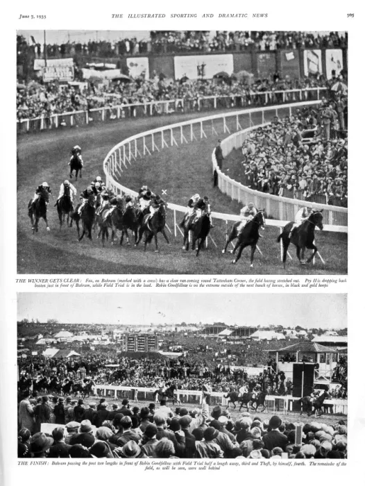 Framed Print : Bahram wins the Epsom Derby, 1935 Framed Print : Bahram wins the Epsom Derby, 1935