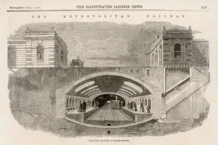 Framed Print : Baker Street Station Cross-section Framed Print : Baker Street Station Cross-section