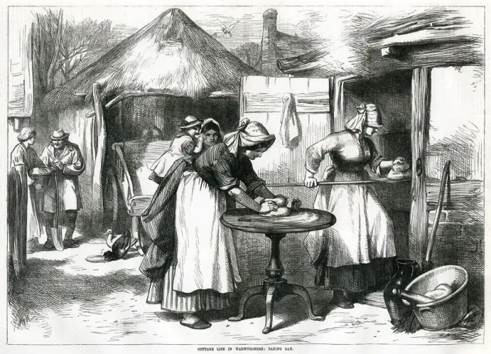 Framed Print : Baking 1872