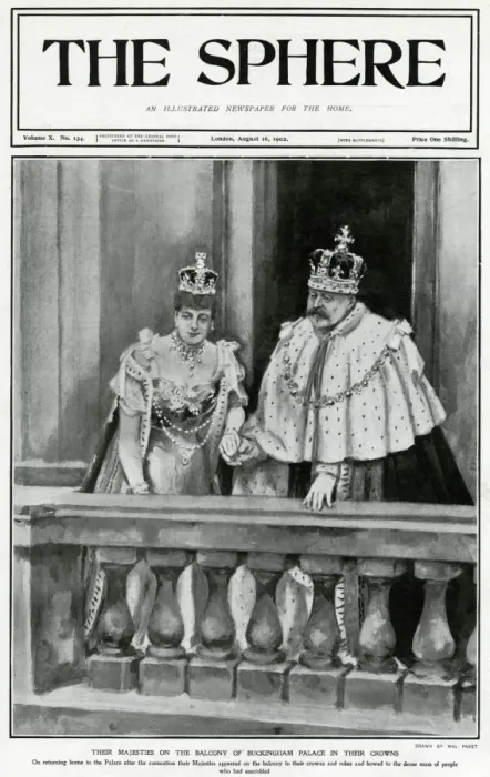 Framed Print : On Balcony Edward VII and Queen Alexandra Coronation 1902 Framed Print : On Balcony Edward VII and Queen Alexandra Coronation 1902