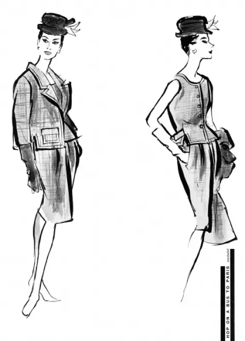Framed Print : Balenciaga outfit, 1960 Framed Print : Balenciaga outfit, 1960