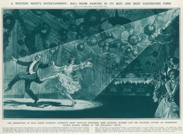 Framed Print : Ball-room dancing at the Piccadilly Hotel, London Framed Print : Ball-room dancing at the Piccadilly Hotel, London