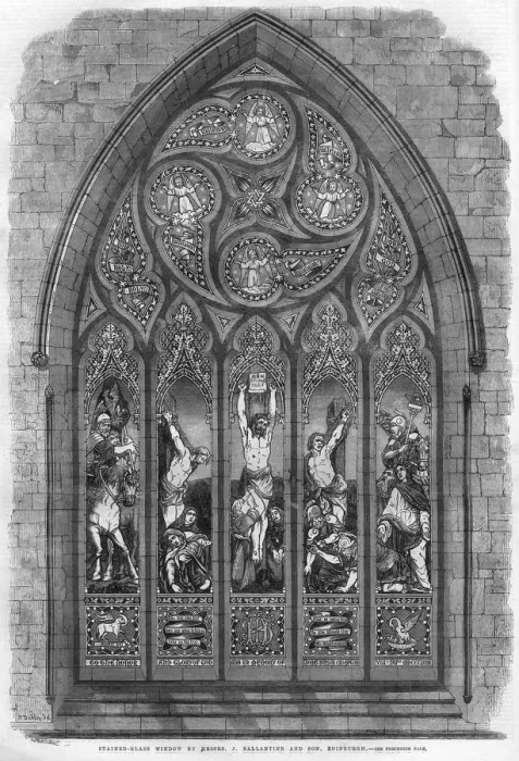 Framed Print : Ballantine stained glass window, 1862