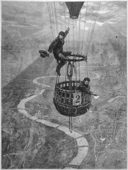 Framed Print : Balloon Contest 1880