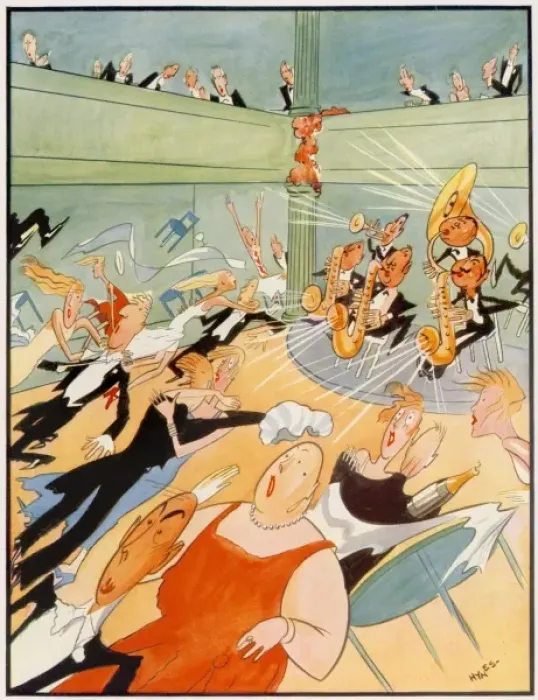 Framed Print : The Band That Blew Too Hard by Hynes