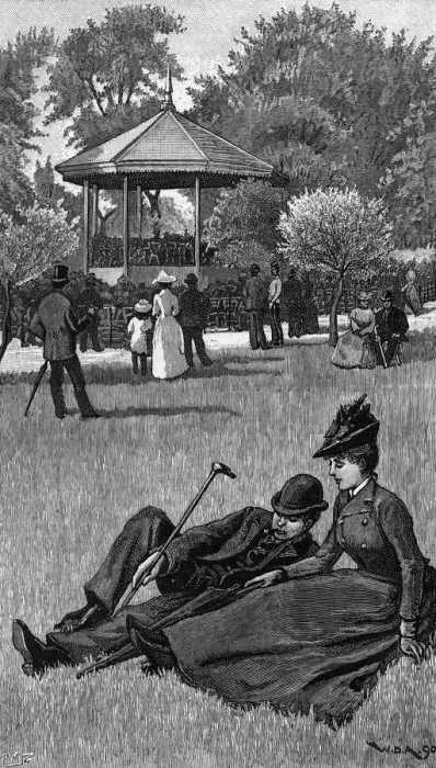 Framed Print : Bandstand in Regents Park, London, 1899 Framed Print : Bandstand in Regents Park, London, 1899