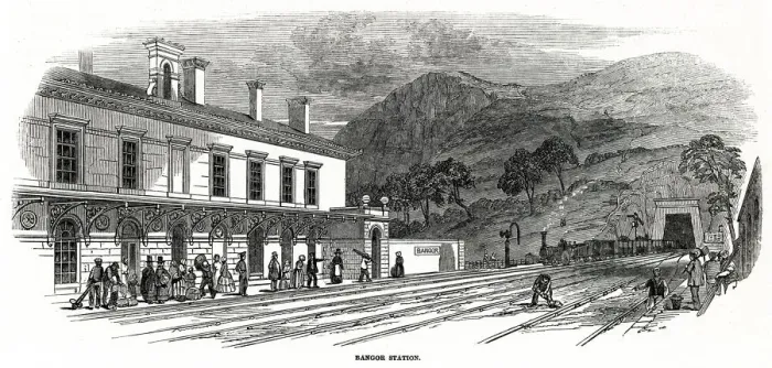 Framed Print : Bangor station 1848