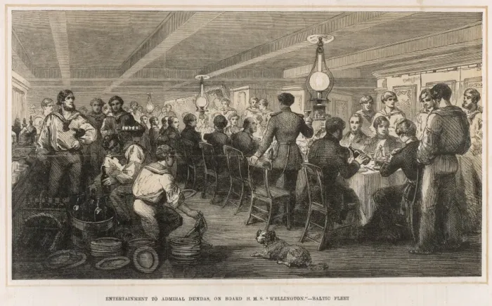 Framed Print : Banquet aboard H. M.s Wellington
