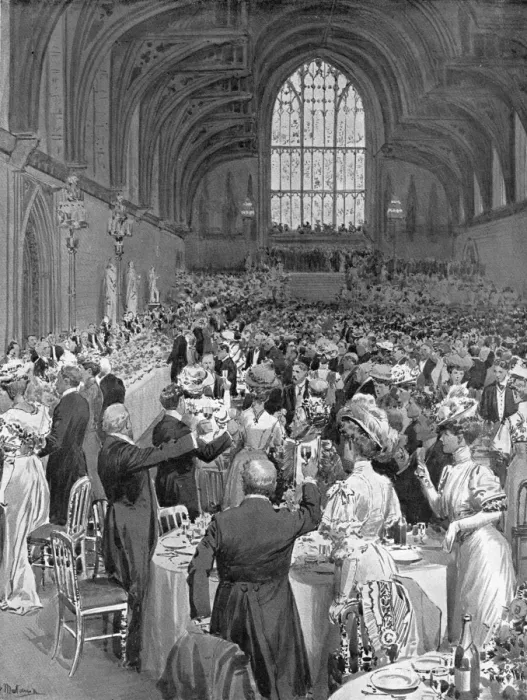 Framed Print : Banquet for Colonial Premiers, Westminster Hall, 1907 Framed Print : Banquet for Colonial Premiers, Westminster Hall, 1907