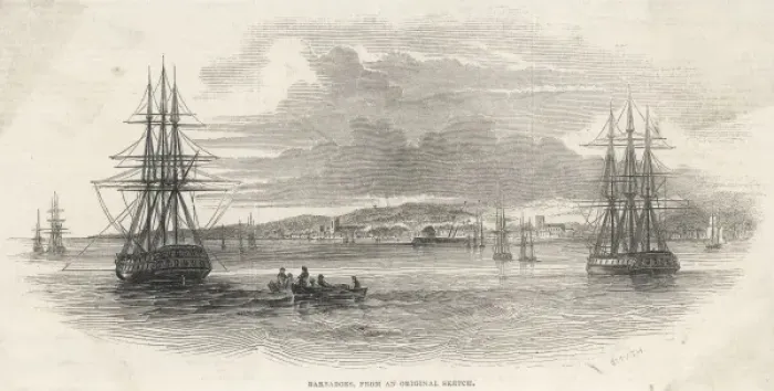 Framed Print : Barbados 1845 Framed Print : Barbados 1845