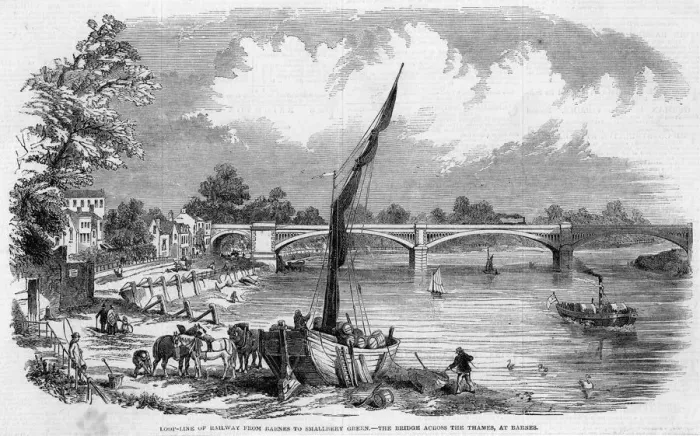 Framed Print : Barnes Railway Bridge