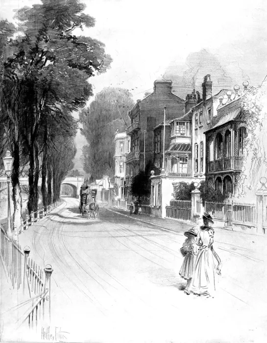 Framed Print : Barnes Terrace, London, 1902 Framed Print : Barnes Terrace, London, 1902