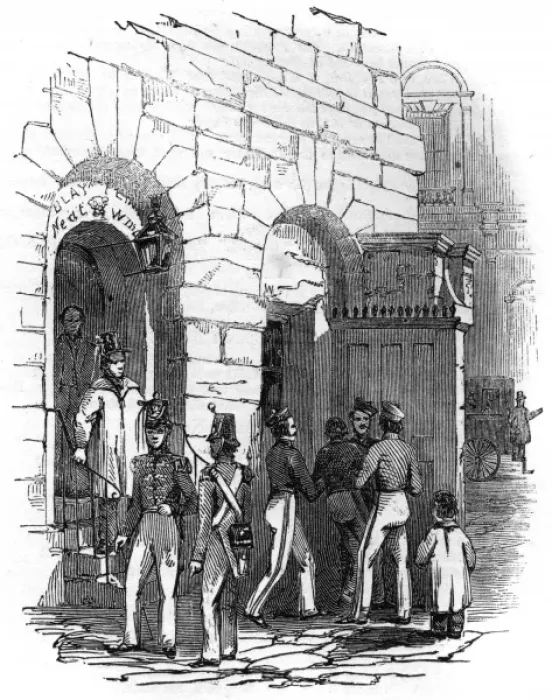 Framed Print : Barrack canteen exterior, 1847 Framed Print : Barrack canteen exterior, 1847
