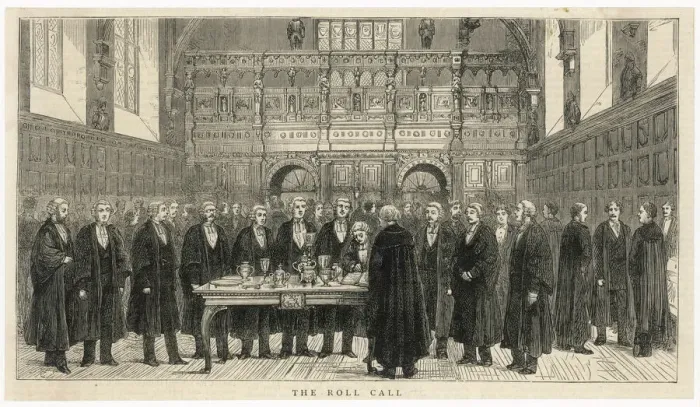 Framed Print : Barristers Called to Bar - Middle Temple Hall, London Framed Print : Barristers Called to Bar - Middle Temple Hall, London
