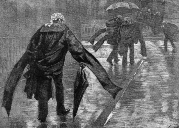 Framed Print : Barristers in the Rain Framed Print : Barristers in the Rain