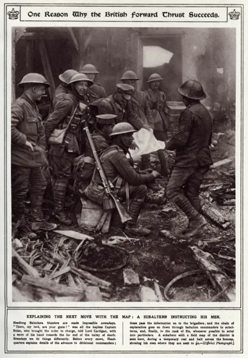 Framed Print : Battalion commander explaining the next move Framed Print : Battalion commander explaining the next move