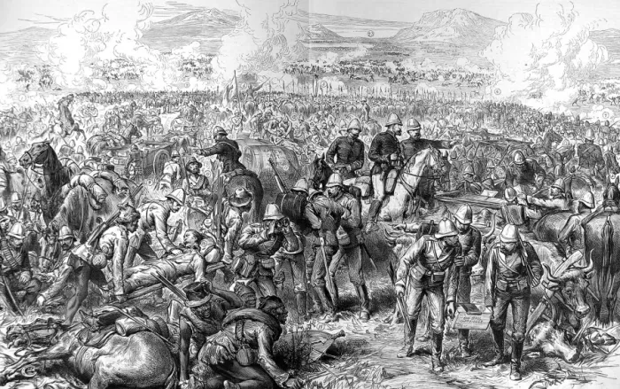 Framed Print : The Battle of Ulundi. Inside the square Framed Print : The Battle of Ulundi. Inside the square