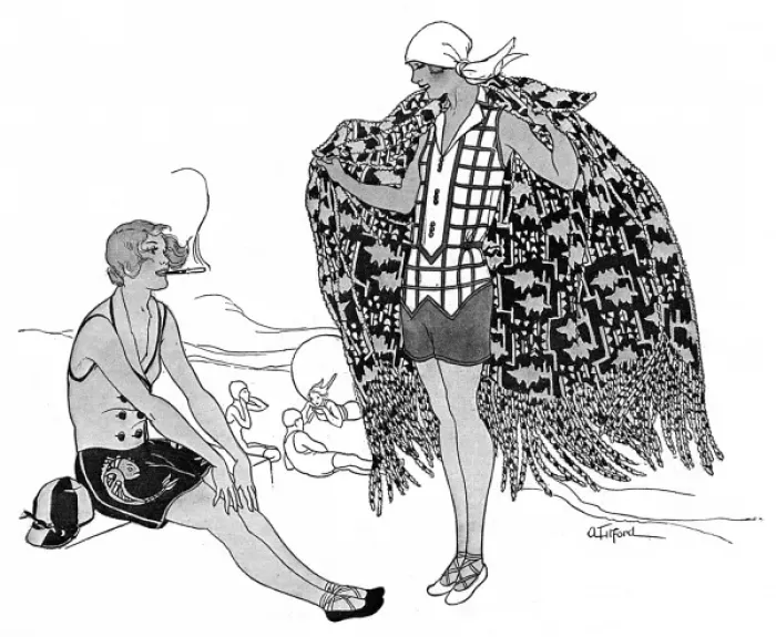 Framed Print : Beach fashion, 1927