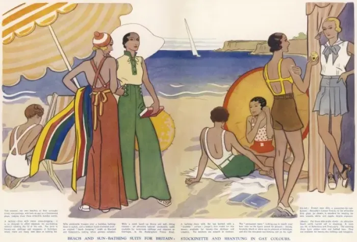 Framed Print : Beach and sun-bathing suits for Britain Framed Print : Beach and sun-bathing suits for Britain
