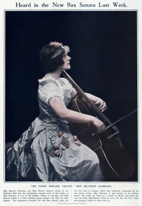 Framed Print : Beatrice Harrison playing the Cello 1924 Framed Print : Beatrice Harrison playing the Cello 1924