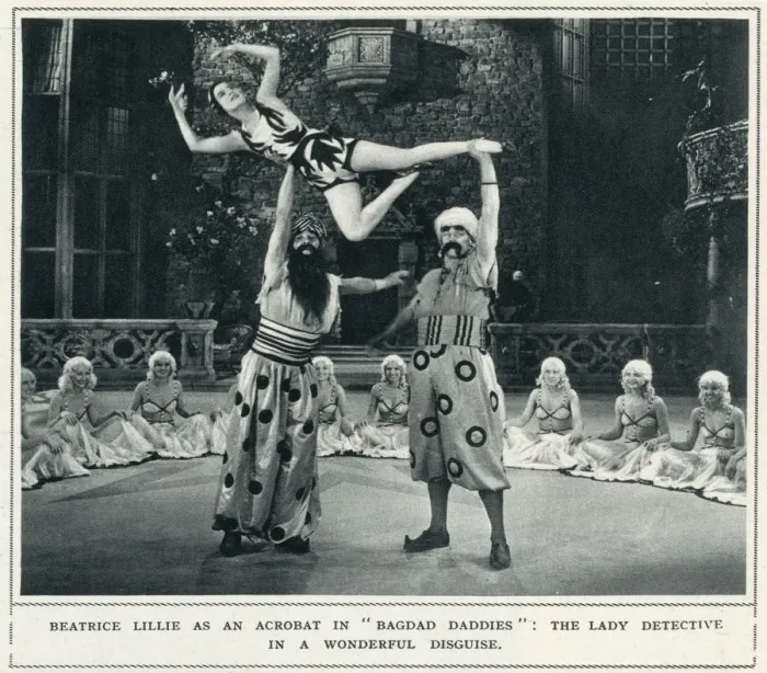 Framed Print : Beatrice Lillie in the comedy film Are You There? - appearing as an acrobat in Bagdad Framed Print : Beatrice Lillie in the comedy film Are You There? - appearing as an acrobat in Bagdad