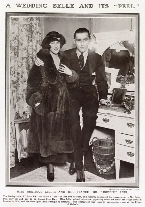 Framed Print : Beatrice Lillie, popular stage actress and entertainer, pictured in her dressing room