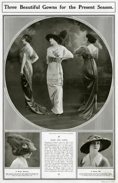 Framed Print : Beautiful gowns for the spring season 1913