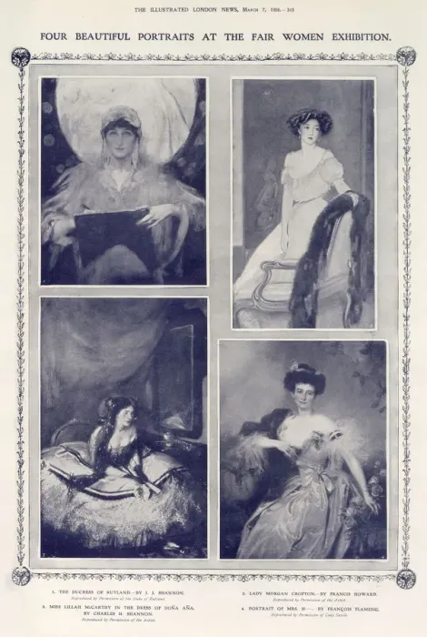 Framed Print : Four beautiful portrait studies at the Fair Women Exhibition Framed Print : Four beautiful portrait studies at the Fair Women Exhibition
