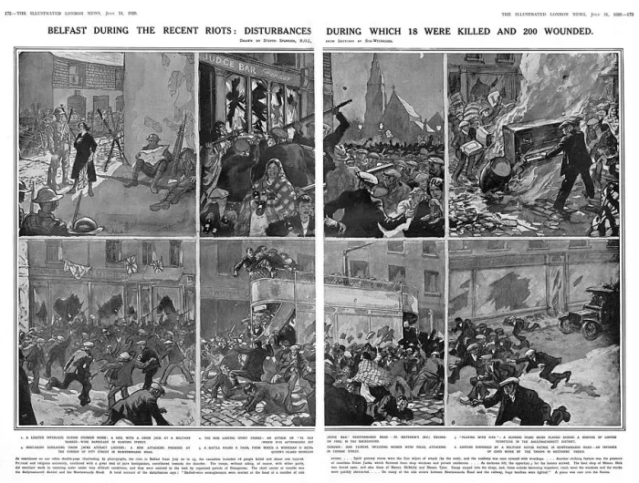 Framed Print : Belfast riots, July 1920