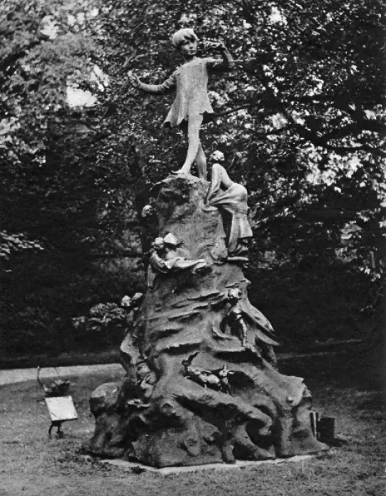 Framed Print : Belgian Peter Pan statue shot by Germans in World War II Framed Print : Belgian Peter Pan statue shot by Germans in World War II