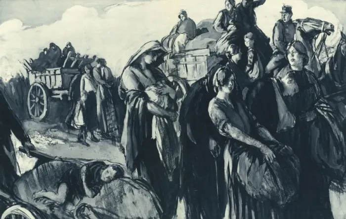Framed Print : Belgian refugees