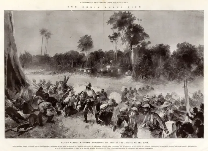 Framed Print : The Benin expedition: Captain Campbells brigade Framed Print : The Benin expedition: Captain Campbells brigade