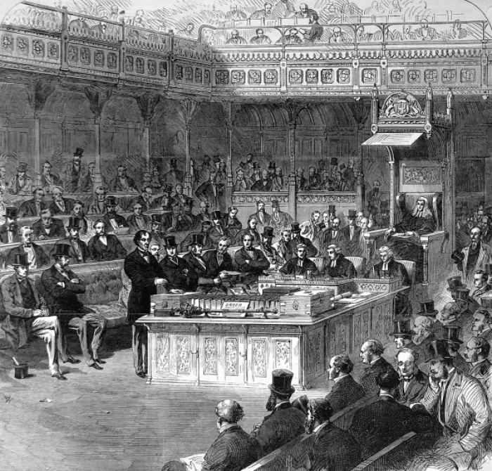 Framed Print : Benjamin Disraeli Addressing the House of Commons, 1868 Framed Print : Benjamin Disraeli Addressing the House of Commons, 1868