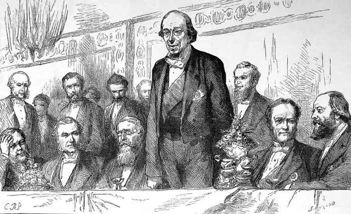 Framed Print : Benjamin Disraeli at the Carlton Club Banquet, 1878