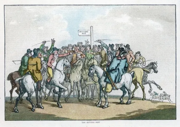Framed Print : The Betting Post