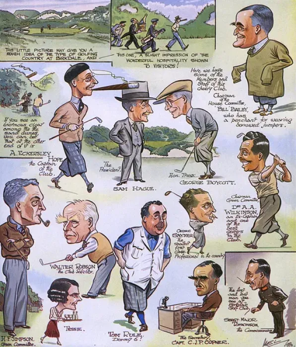 Framed Print : Birkdale Golf Club and some of its members by Mel Framed Print : Birkdale Golf Club and some of its members by Mel