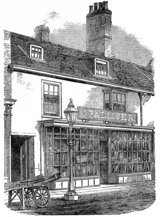 Framed Print : Birthplace of Sir John Franklin, Spilsby, Lincolnshire, 1859 Framed Print : Birthplace of Sir John Franklin, Spilsby, Lincolnshire, 1859