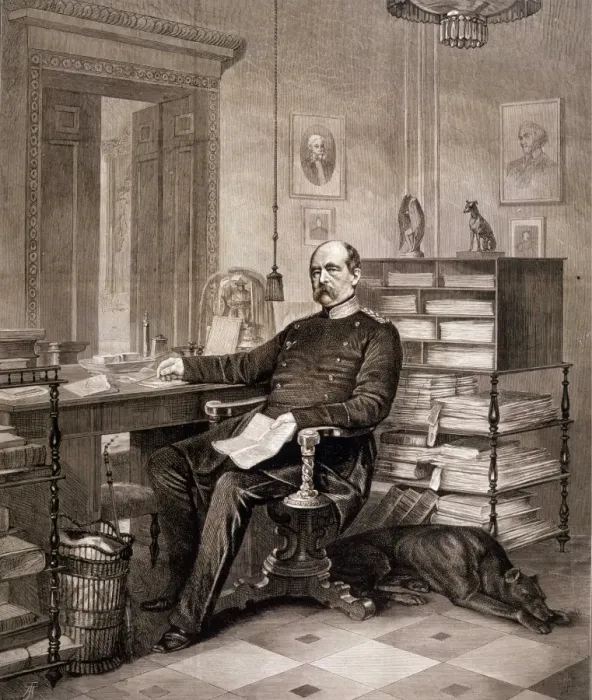 Framed Print : Bismarck in Study / Iln 75 Framed Print : Bismarck in Study / Iln 75