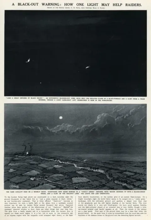 Framed Print : Blackout warning by G. H. Davis Framed Print : Blackout warning by G. H. Davis