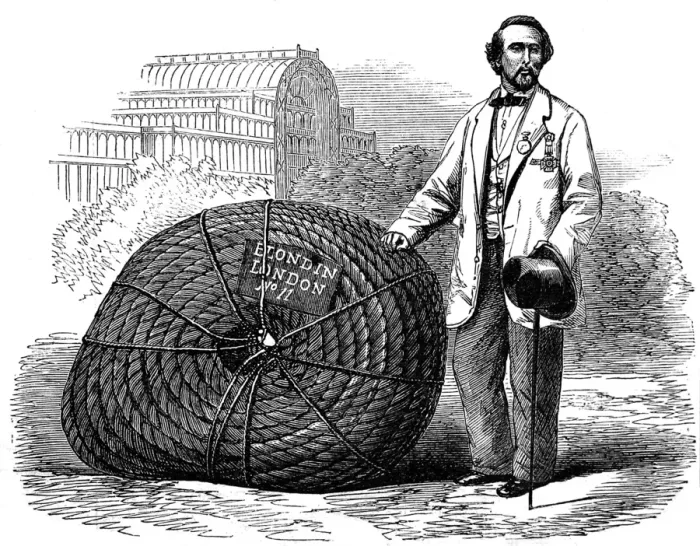 Framed Print : Blondin at the Crystal Palace, London, 1861