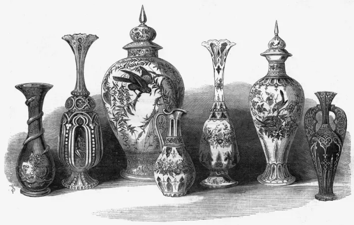 Framed Print : Bohemian glass at the Great Exhibition, 1851