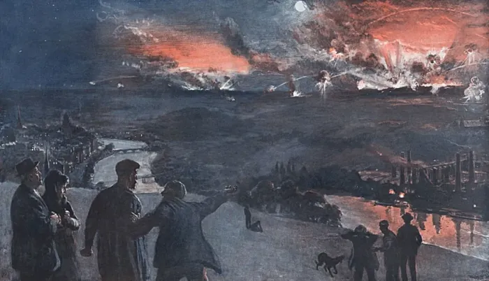 Framed Print : Bombardment of Fort Boncelles and Fort Barchon Framed Print : Bombardment of Fort Boncelles and Fort Barchon