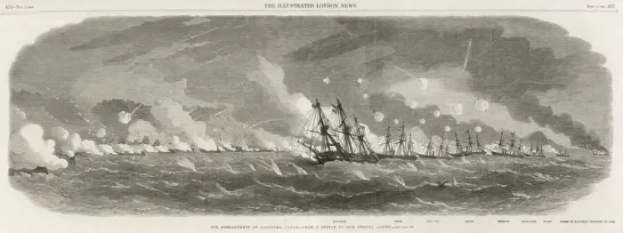 Framed Print : Bombardment of Kagoshima Framed Print : Bombardment of Kagoshima