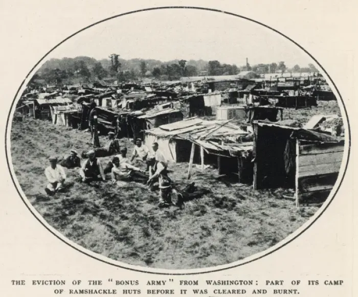 Framed Print : The Bonus Army Camp before it was Destroyed Framed Print : The Bonus Army Camp before it was Destroyed