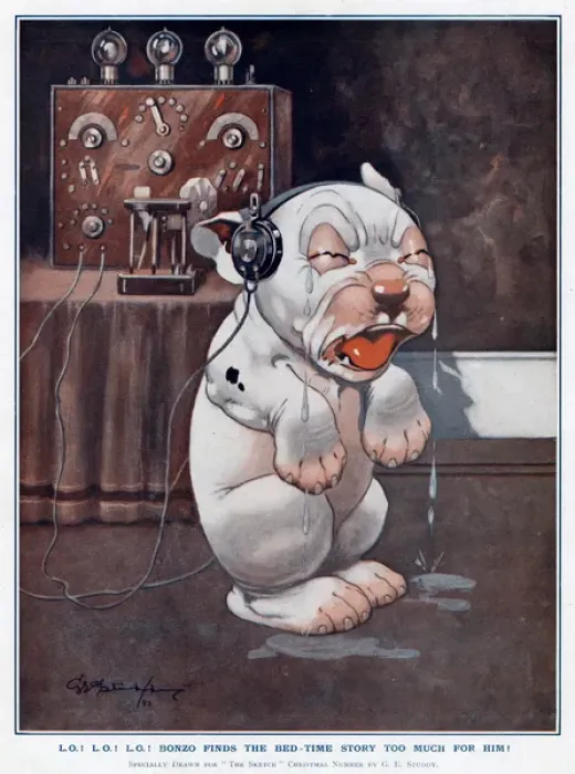Framed Print : Bonzo finds the bedtime story too much for him