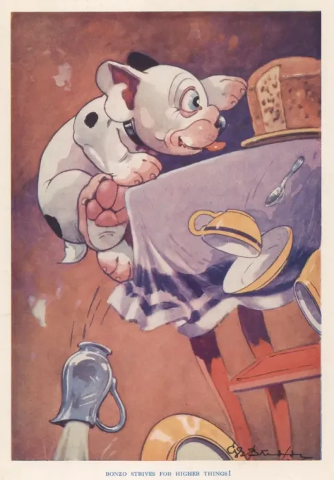 Framed Print : Bonzo strives for higher things Framed Print : Bonzo strives for higher things