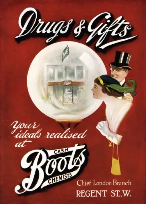 Framed Print : Boots advertisement, 1913 Framed Print : Boots advertisement, 1913