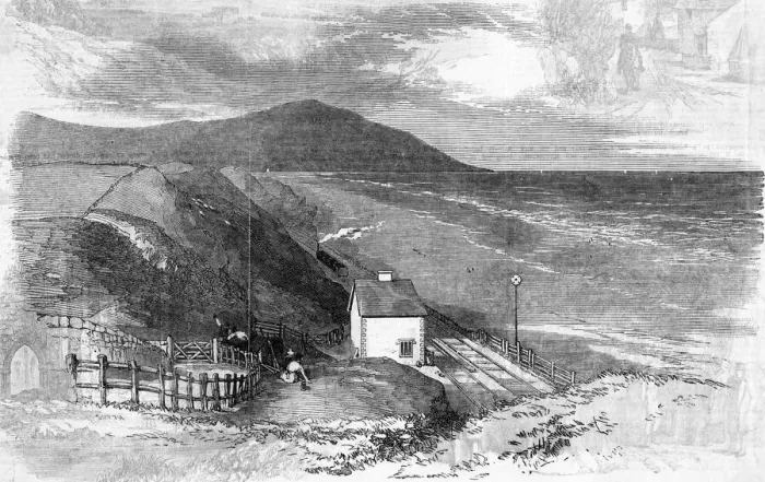 Framed Print : Braestones Station 1850 Framed Print : Braestones Station 1850